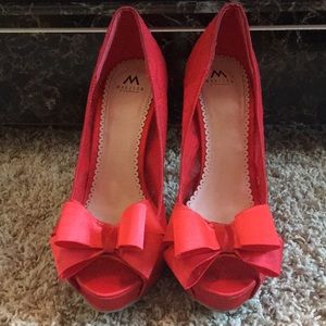 Red Heels with Bow 🔥